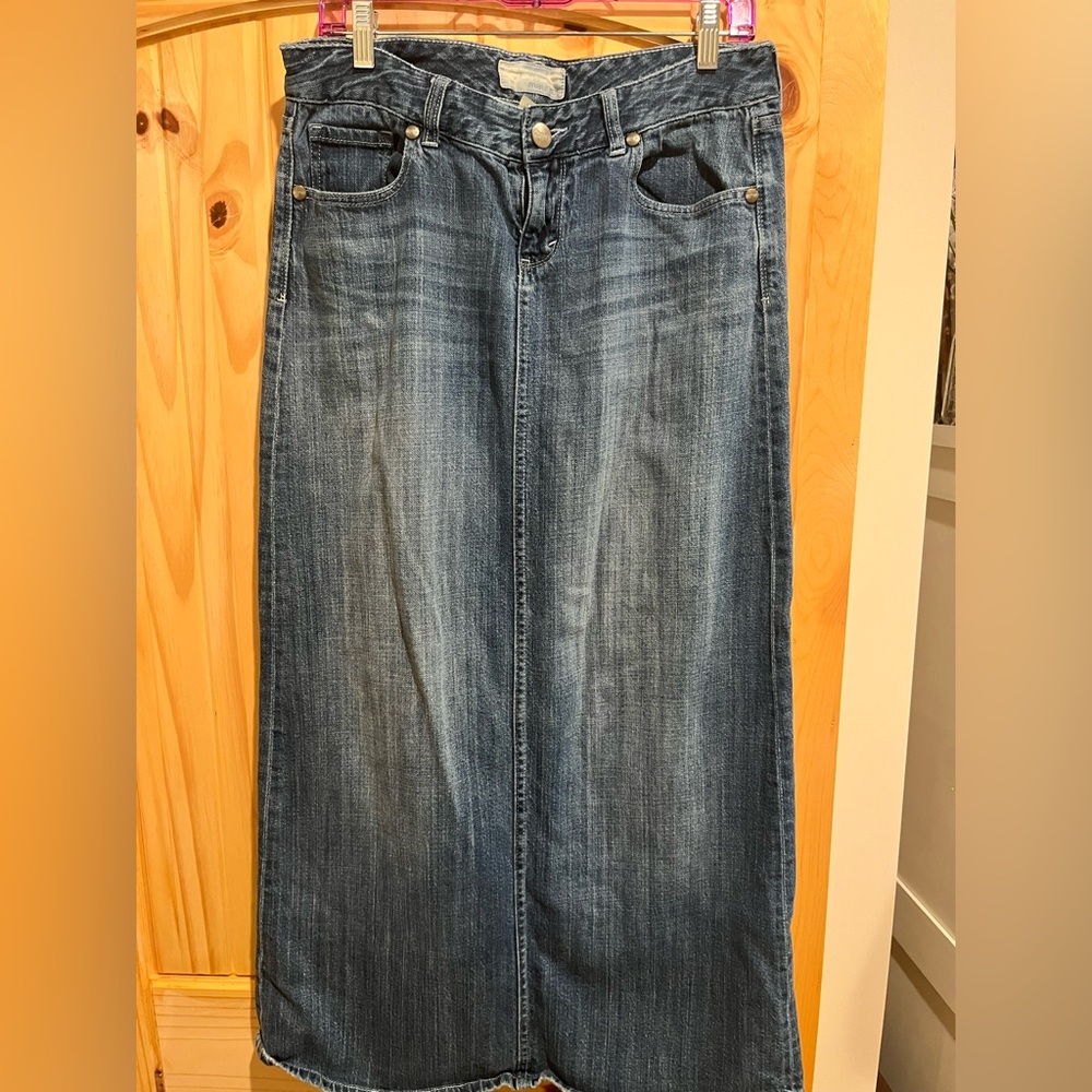 Maurice's Blue Denim Maxi Skirt